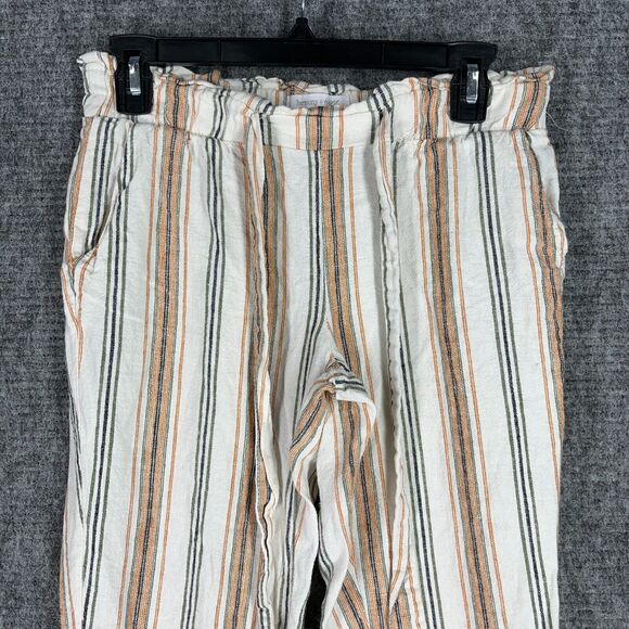 Harmony Havoc Pants Womens Medium Linen Lounge Jogger Bottoms Drawstring - Picture 3 of 12